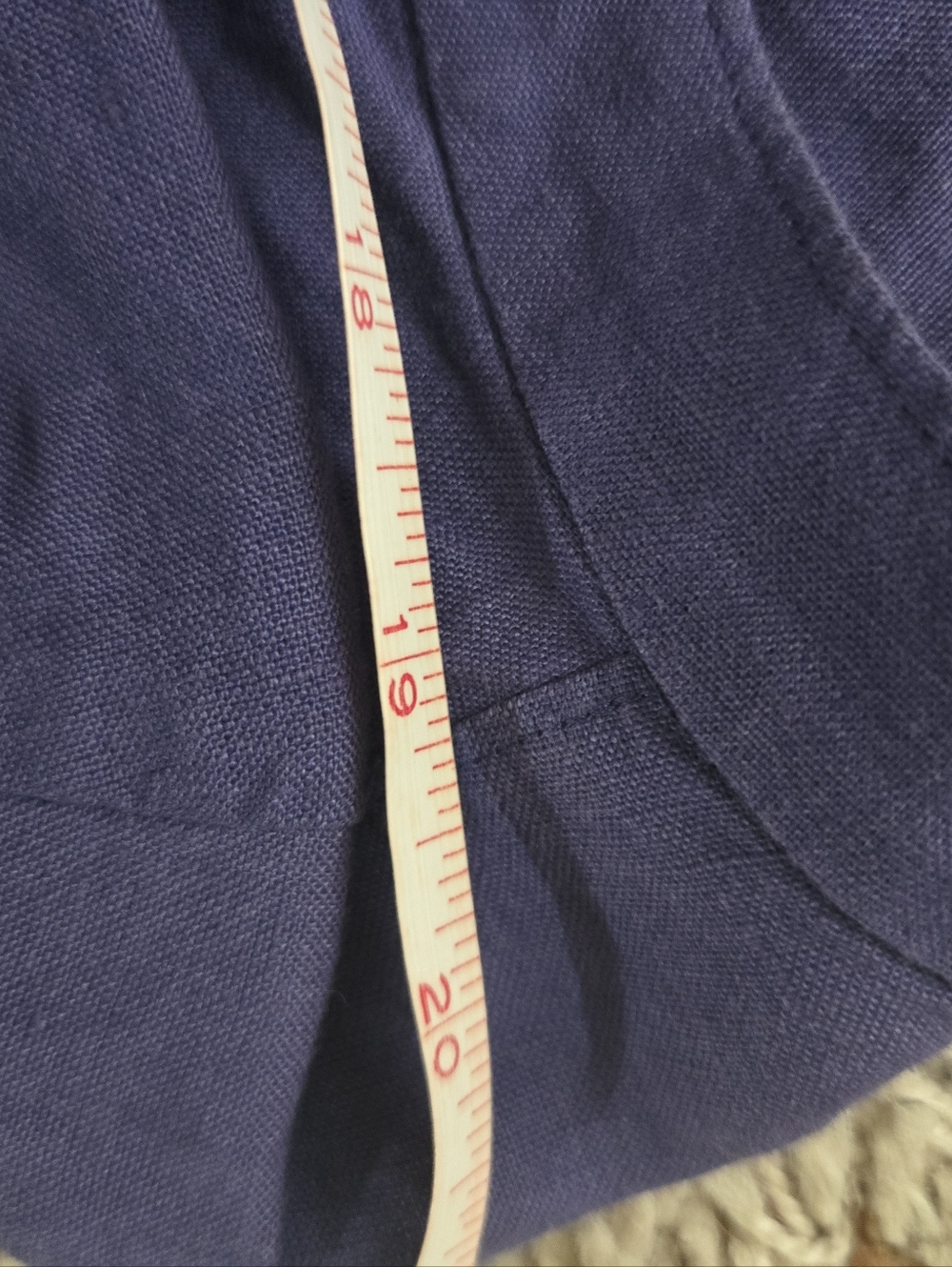 Purple Button-Front Linen Jacket Shirt Eileen Fisher Xs 3/4 Sleeves - Picture 6 of 10